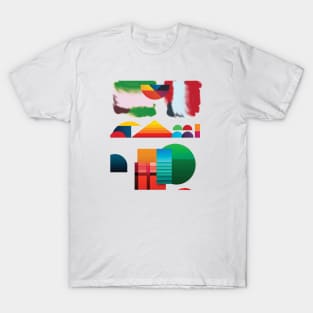 Clouds Color block T-Shirt